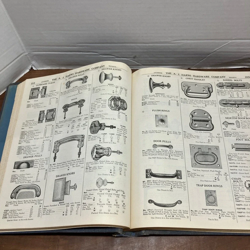 A. J. Harwi Hardware Co Wholesale Catalog Atchison Wichita Kansas Vintage Book